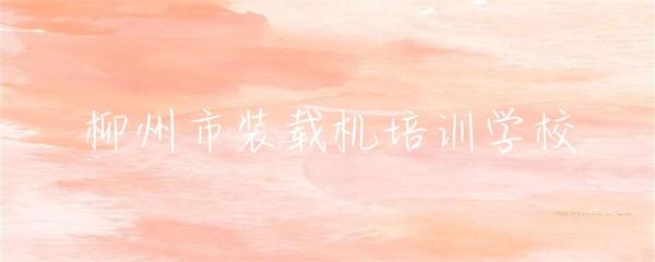 柳州市裝載機(jī)培訓(xùn)學(xué)校